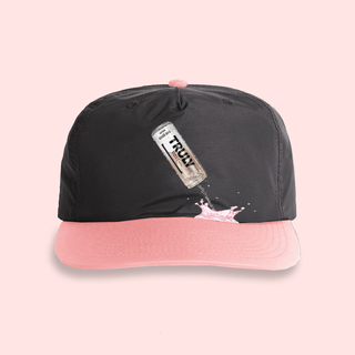MR E x Truly Rosé Splash Hat in "Black & Pink"