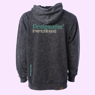 Washed online charcoal hoodie