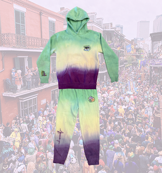 Hand-Dyed Mardi Gras Sweatpants