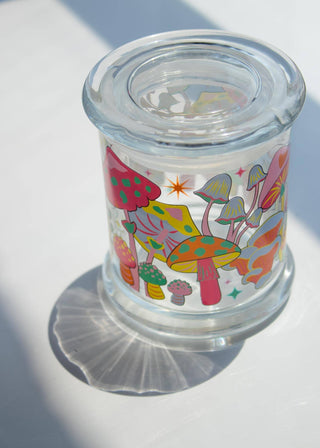 COLORFUL MUSHROOM STASH JAR