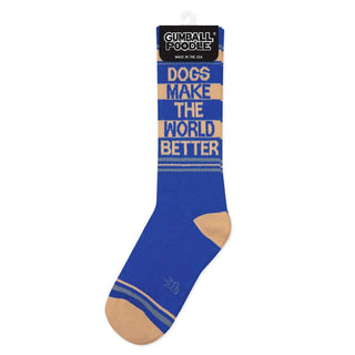 Dogs Make The World Better Gym Crew Socks