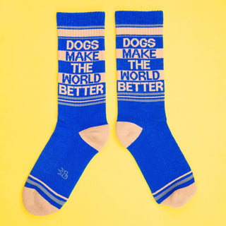 Dogs Make The World Better Gym Crew Socks