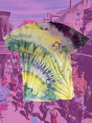 King Cake SS Tee in "PsychedeliCarnival" Ice Tie Dye
