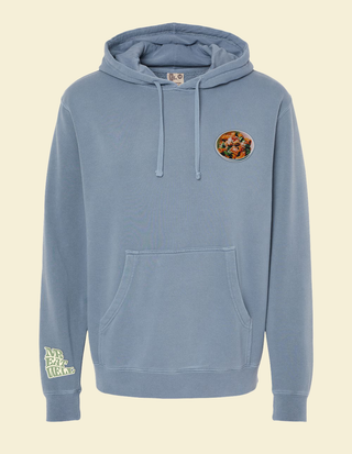 Santa cruz vacation dot 2024 blue pigment dyed hoodie