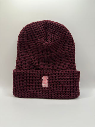 Fredible Waffle Beanie in "Red Red Wine"
