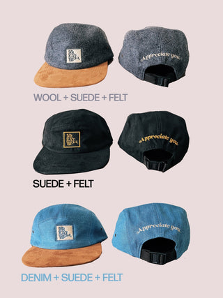 Extra Fancy 5 Panel Wavy Patch Hats in a Few Colors - MR EATWELL