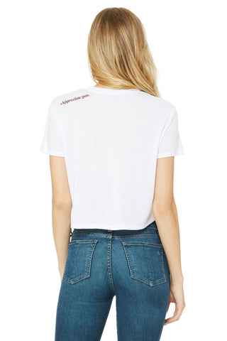 MR E x Crystal Crop Top Tee in "White Rice" - MR EATWELL