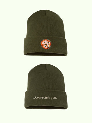 Pizza Beanie in "Olive" (Ships in 1-2 Weeks) - MR EATWELL