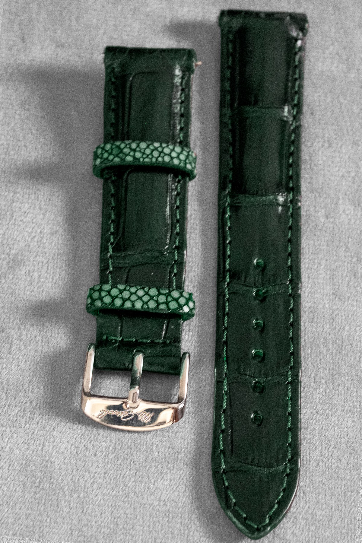 Green Gator Leather watch strap