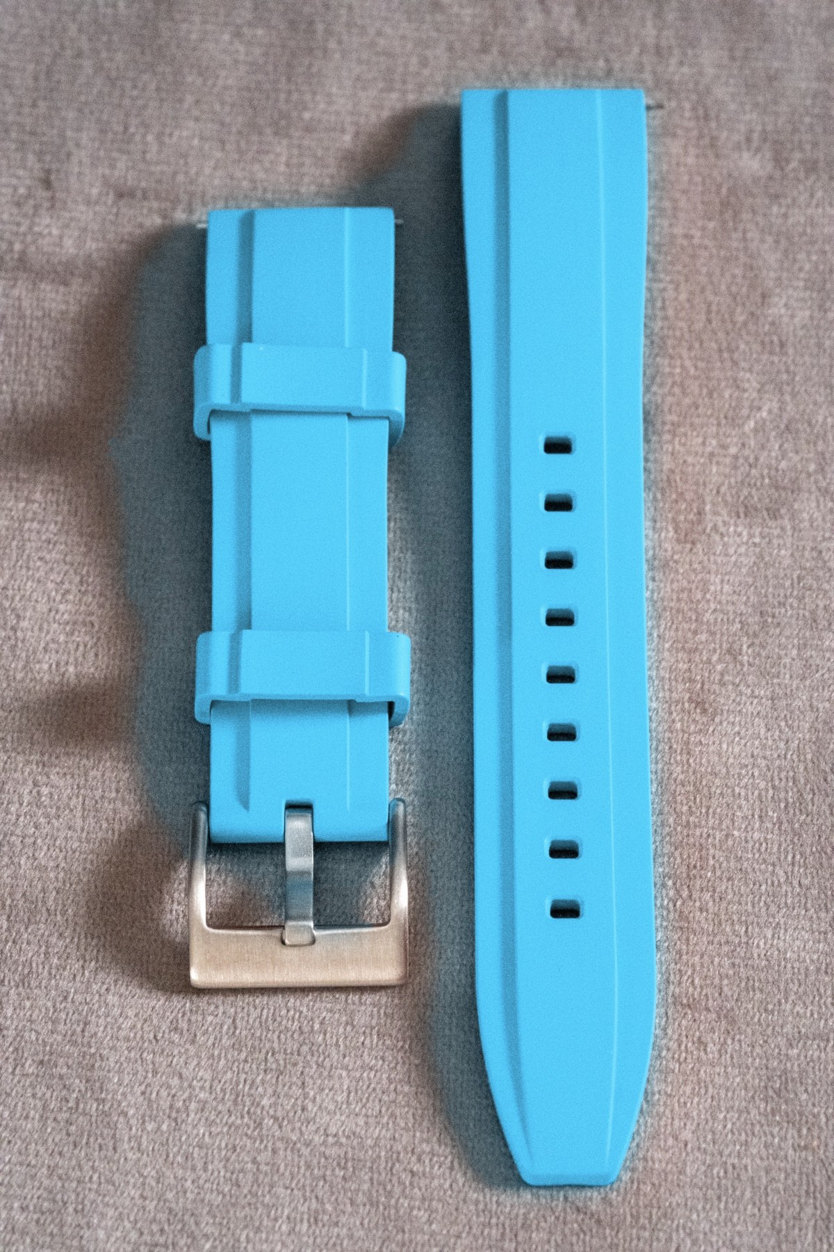 Sky Blue FKM Rubber Strap watch strap