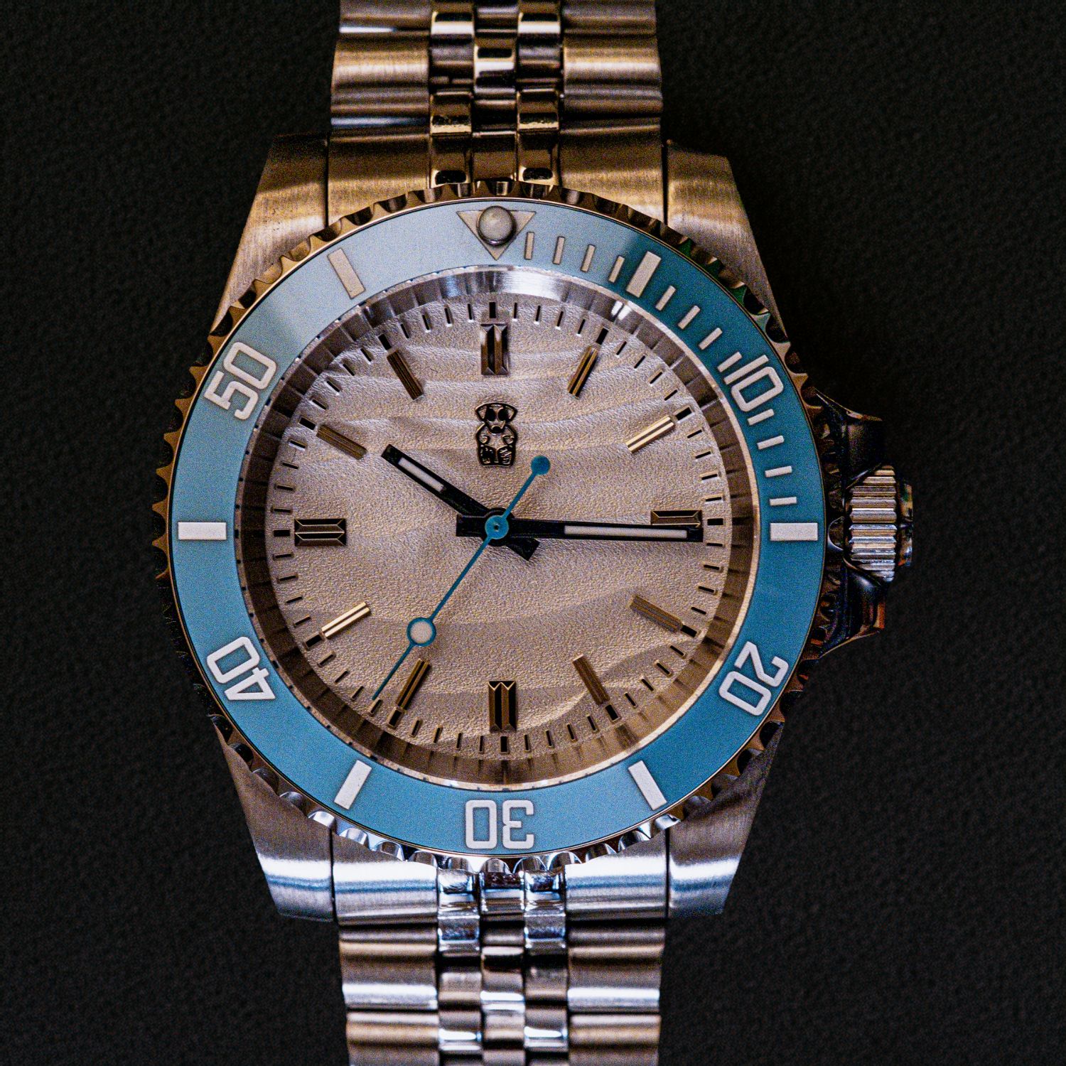 SnowMobiler — Ice Blue Ceramic Dive Watch